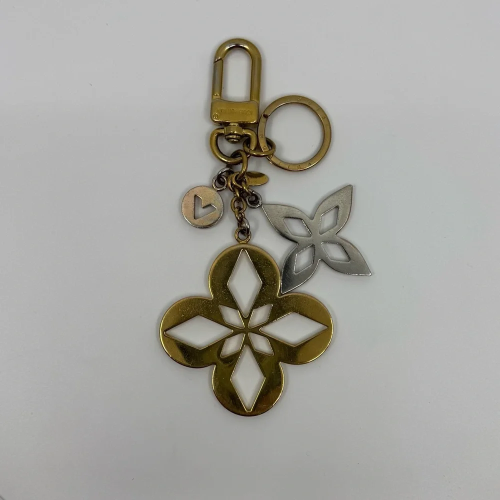 Louis Vuitton Two-Tone LV Malletage Blossom Bag Charm Keyring